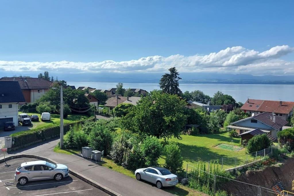 Appart Cosy Avec Vue Sur Le Lac Leman Evian-les-Bains Luaran gambar